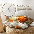 thumbnail image 3 of Fall Pumpkin Throw Pillow Covers 16x16 Inch Set of 2 Autumn Leaves Couch Pillow Cases Soft Square Couch Sofa Pillows for Living Room Patio, 3 of 6