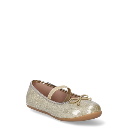 Wonder Nation Girl's Bow Ballet Flat Dress Shoes