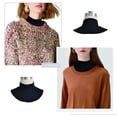 thumbnail image 2 of 3PCS Detachable Dickey Collar Blouse for Women Fake Half Shirts Faux False Collars Set Half Mock Turtleneck collars, 2 of 8