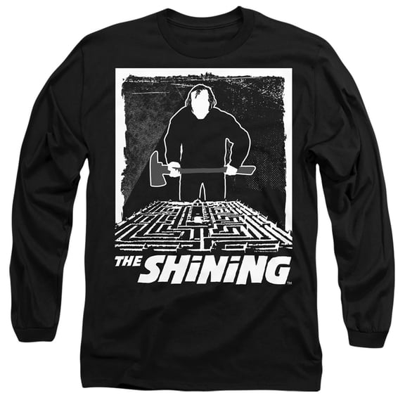 The Shining Maze White Unisex Adult Long-Sleeve T Shirt (Large) Black