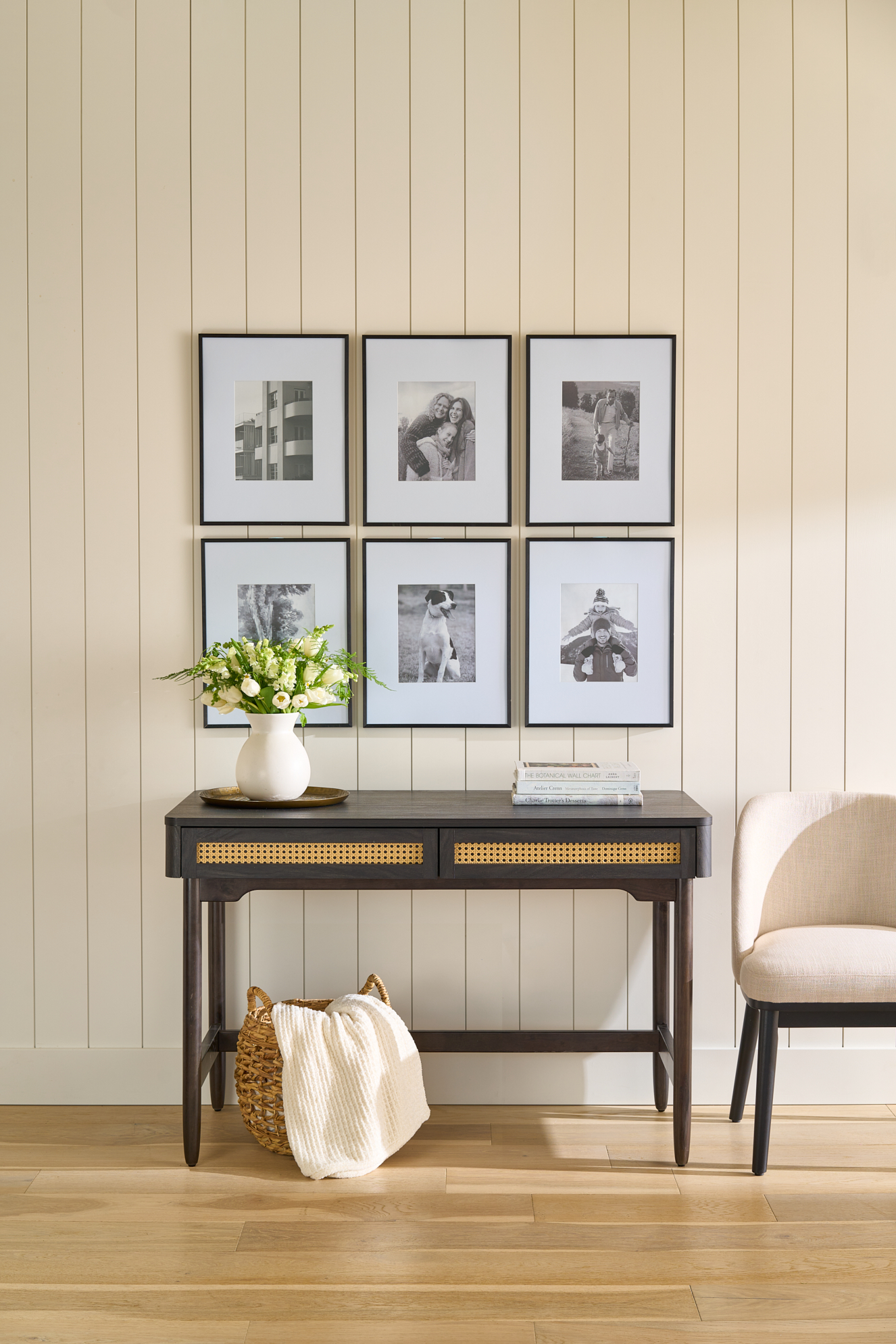 Better Homes & Gardens Springwood Caning Desk, Charcoal Finish - image 3 of 12
