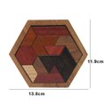 thumbnail image 5 of Rompecabezas hexagonal para niños y adultos Pu mental de madera, 5 of 5
