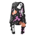 thumbnail image 5 of BaoFuBaoMei Womens Dresses for Halloween Plus Size Crew Neck Long Flared Sleeve Halloween Candy Ghost Print Dresses Irregular Hem Bodycon Party Dresses, 5 of 5
