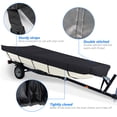 thumbnail image 4 of LABLT 210D Marine Grade Boat Cover- Water Proof Heavy Duty Trailerable Replacement for Jon Boat, 4 of 5