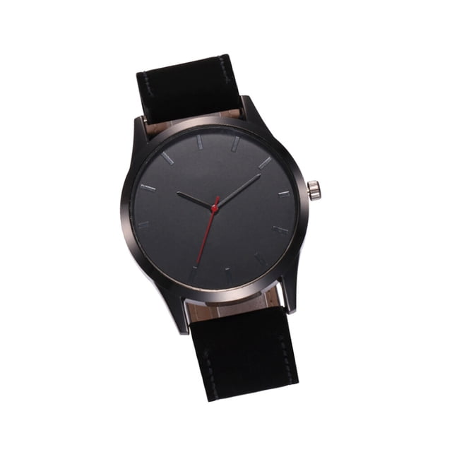 SHOWERORO Black Simple Watch Analog Quartz Watch 1Set Timekeeping for Meeting Room