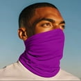 thumbnail image 2 of Winter Neck Gaiter Warmer Soft Fleece Face Cover Windproof Cold Weather Face Scarf for Skiing Hiking Men and Women Purple Free, 2 of 3
