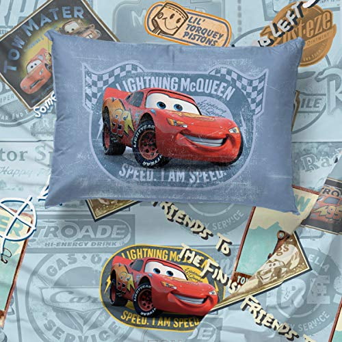 Disney Pixar Cars Tune Up Blue Gray 3 Piece Twin Sheet Set w