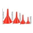 thumbnail image 3 of 4Pcs Liquid Use Red Plastic Funnel Plastic Mouth Plastic Oiling Size Funnel Oil Plastic Funnel, 3 of 4