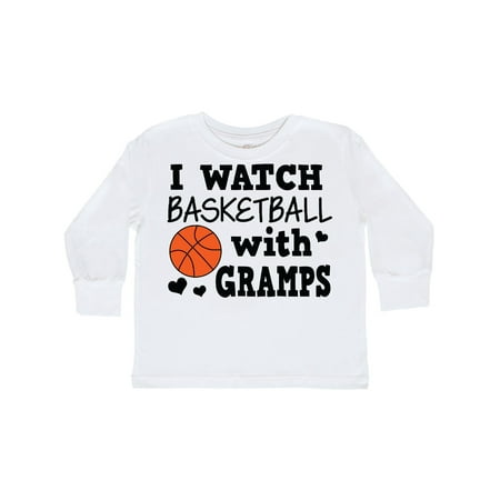 

Inktastic I Watch Basketball with Gramps Gift Toddler Boy Girl Long Sleeve T-Shirt