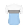 thumbnail image 4 of Turilly Women's Puff Sleeve Color Block Top Fashion Ladies V-Neck Button Detail Summer T-Shirt, 4 of 6