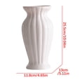 thumbnail image 3 of White Ceramic Vase, Modern Decorative Vase, Home Decor Accents for Living Room Table Centerpiece, Minimalist Ceramic Vase for Flowers and Interior Design, 3 of 6