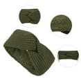 thumbnail image 3 of Unique Bargains 1 Pc Women's Warm Cross Knitted Headband Winter Ear Warmer Head Wraps Light Army Green, 3 of 6