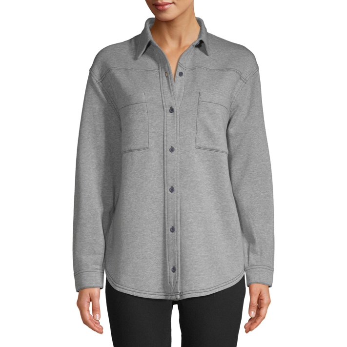 Time and Tru Long Sleeve Relaxed Fit ButtonUp Shirt (Women's) 1 Pack