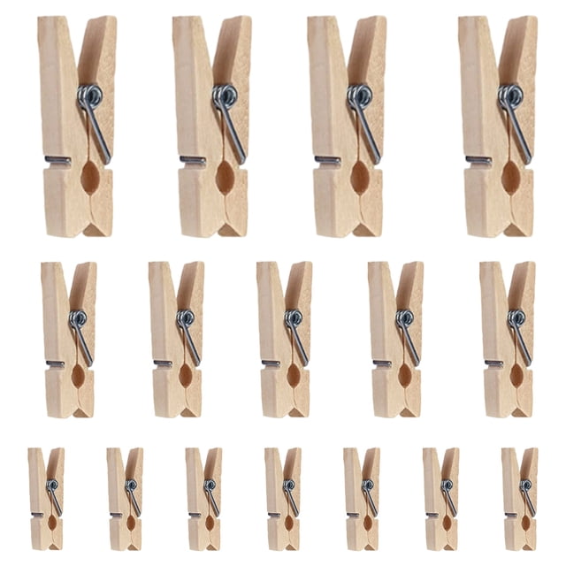 120 pinzas de madera natural en miniatura para ropa, pinzas pequeñas para fotos, pinzas decorativas para ropa, pinzas de madera para exhibir fotos en la pared, decoración artesanal,