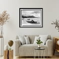 thumbnail image 4 of Historic Framed Print, [Two natives with outrigger canoes at shoreline, Honolulu, Hawaii], 17-7/8" x 21-7/8", 4 of 9