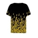 thumbnail image 4 of Fiudx Ofertas de La Semana Blusa de Manga Corta Estampada a La Moda para Mujer, Blusas Informales con Cuello En V, 4 of 5