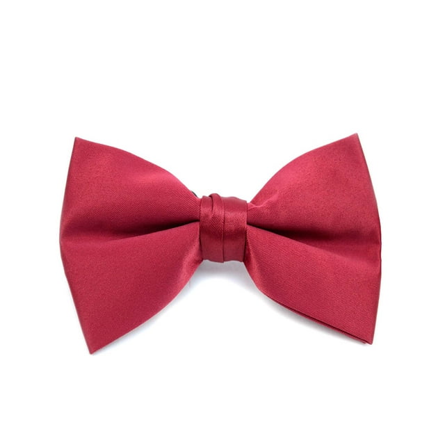 Men's Solid Color Clip On Bow Tie