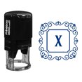 thumbnail image 1 of Printtoo Self Inking Square Swirl Border X Alphabet Monogram Initial Office Stationary R-40 Rubber Stamp, 1 of 3