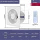 thumbnail image 3 of 6Inch Adjustable Speed Frequency Conversion Ventilator Fan Exhaust Fan with Remote Control for Bath, 3 of 5