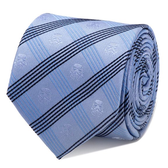 Star Wars Stormtrooper Blue Plaid Men's Necktie
