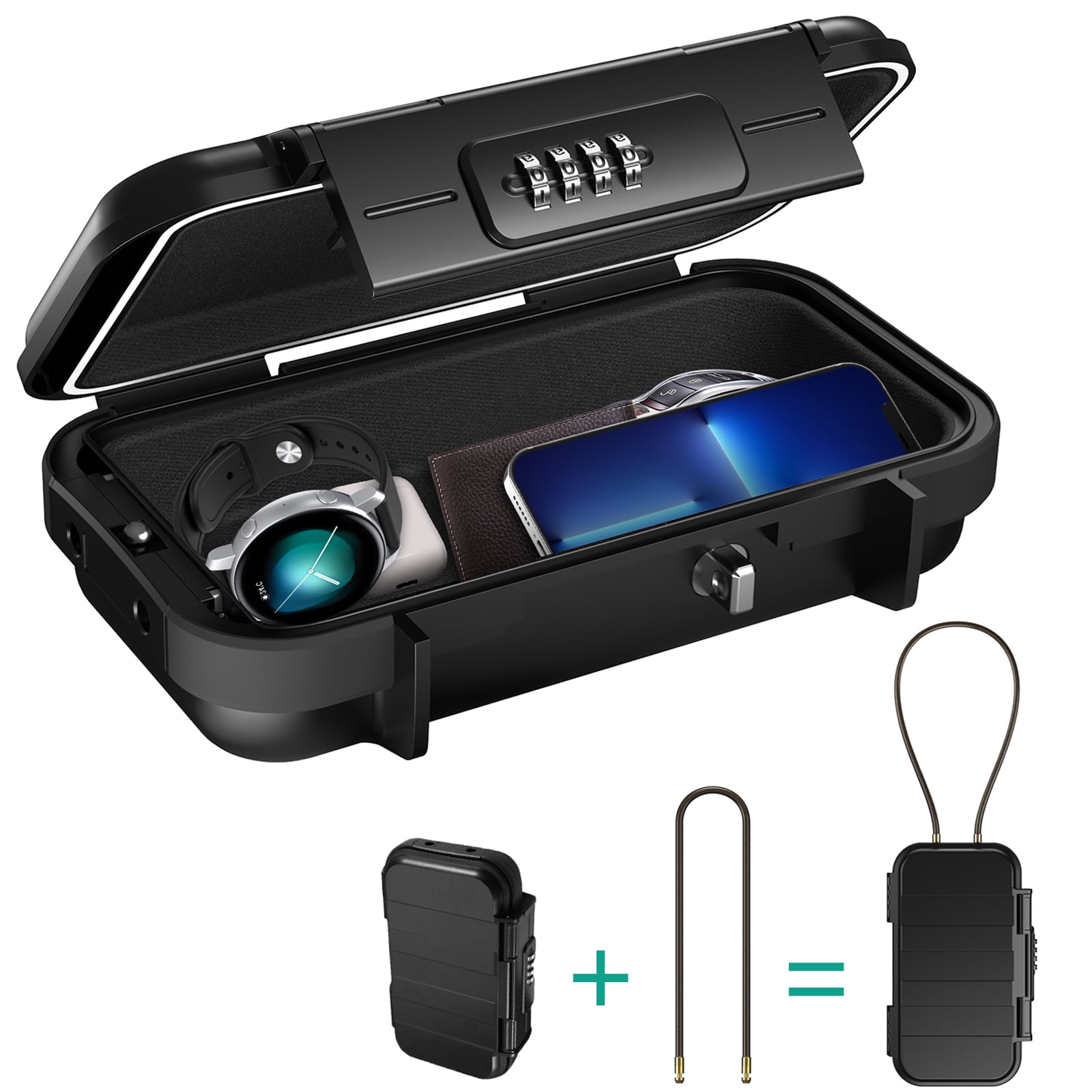 ORIA Portable Safe Box, Combination Security Case LockBox with Code