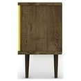 thumbnail image 5 of Liberty 53.14" Mid Century - Modern TV Stand with 5 Shelves & 1 Door with Solid Wood Legs, Brown, Yellow, 5 of 7