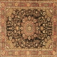 thumbnail image 1 of Ahgly Company Indoor Square Persian Brown Traditional Area Rugs, 5' Square, 1 of 4
