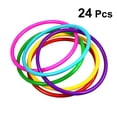 thumbnail image 2 of LNGOOR 24pcs Plastic Toss Rings Kids  for Kindergarten Garden Backyard Outdoor Games (Random Color), 2 of 8