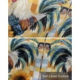 thumbnail image 6 of Retro Rooster Kitchen Valances for Windows Farmhouse Linen Window Valance Curtain for Living Room Window Treatment Farmhouse Sunflower Animals Plaid Valance Rod Pocket Topper Drape, 42 x 18 Inch, 6 of 6