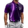 thumbnail image 2 of Zysthvn Summer Men's Tops Shirts Polo Casual Tennis Work T Shirts for Men Short Sleeve Lapel Printed Tops, 2 of 5