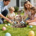 thumbnail image 6 of Easter Bunny Garden Insert, Easter Bunny Egg Outdoor Garden Yard Art, 11.8×7.8 Inch Waterproof Sun-Proof Holiday Landscaping Sign for Flower Bed Courtyard, 6 of 6