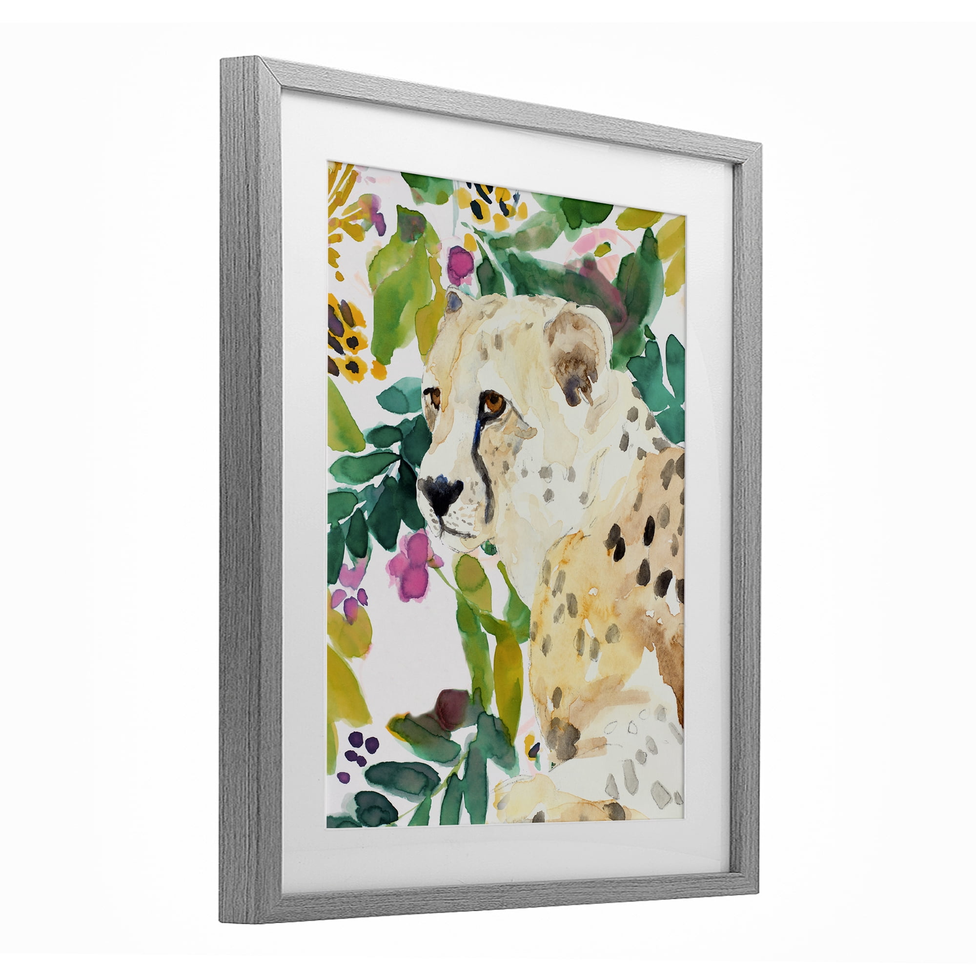 Stupell Industries Garden Plants Leopard Gray Framed Print Under Glass, design by Lanie Loreth