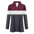 thumbnail image 3 of Huaizzzy T-Shirt Uni à Manches Longues Col en V pour Femmes, Mode Été, 3 of 3