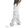 thumbnail image 4 of YNGKMEA Men's Cargo Sweatpants Plus Size Uncuffed Baggy Sweatpants Oversized Wide Leg Athletic Gym Pants with Pockets, 4 of 8