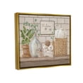 thumbnail image 3 of Stupell Industries Uplifting Bathroom Spa Relax Scene Painting Metallic Gold Floating Framed Canvas Print Wall Art, Design by Pam Britton, 3 of 8