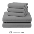 thumbnail image 2 of Juego de Sábanas Polares King Size We2 Dream - Aislamiento Térmico de Alta Densidad para Climas Fríos y Dormitorios con Aire Acondicionado - Textura Soft Extra Cálida - Color Gris, 2 of 5