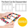 thumbnail image 4 of Yayeee Rocker Switch Wall Plate 1-Gang 4.6"x2.9" Home Decorative Outlet Cover, Retro Geometric, 4 of 6