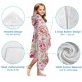 thumbnail image 7 of Strawberry Princess Pattern Hooded Bath Towel，60"x35" for Ages 3 To 12 Kids, Quick Dry Lightweight Soft Microfiber Hood Beach Towel Cover Up for Kids, 7 of 7
