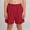 Red, variant on Boys Cotton Shorts Baggy Drawstring Elastic Waist Beach Summer Cotton Athletic Shorts with Pockets Beige 14-15Years