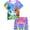 Vacation dinosaur, variant on WIBACKER 3-12Years Kids Boys 2-Piece Pajamas 3D Pirate Ship Short Sleeve Cool Summer PJ Set Toddler Sleepwear
