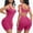 Hot Pink, variant on BLTIBY Shorts Bodysuit for Women Tummy Control Solid Color Shapewear Seamless Workout Bodycon One Piece Short Jumpsuits Brown L