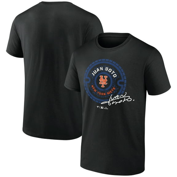 Men's  Fanatics Juan Soto Black New York Mets Seal Logo T-Shirt