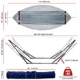 thumbnail image 5 of Tranquillo Adjustable Hammock Stand 600 lbs Capacity, Collapsible Camping Hammock and Stand, Double Hammock with Stand for 2 Persons, Quick & Easy Assembly Garden Yard Patio Lawn, Grey, 5 of 9