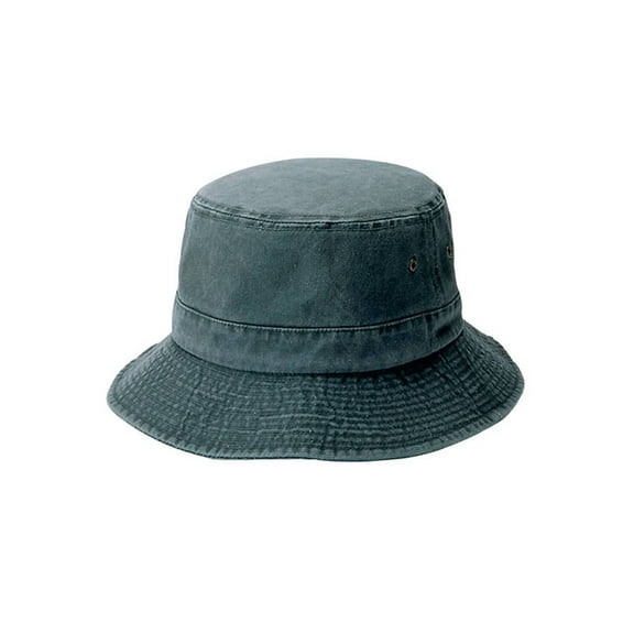 PIGMENT DYED WASHED BRIM HAT - Dark Green Medium
