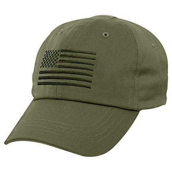 Rothco Tactical Operator Cap with US Flag, Olive Drab