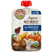 Earth's Best Organic Stage 3 Baby Food, Beef Medley with Vegetables, 4.5 oz Pouch