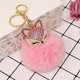 thumbnail image 3 of Llavero esponjoso de piel de conejo, llavero de aleación con cabeza de zorro a la moda, bolso de mano con diamantes de imitación brillantes, mochila, llavero de coche, 3 of 5
