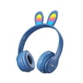 thumbnail image 1 of Pisexur - Auriculares Bluetooth plegables con inserción de tarjeta para hombre, con diseño de orejas, coloridos y luminosos, para niños, organizador de electrónica., 1 of 6