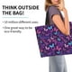 thumbnail image 2 of Fotbe Bright Purple Butterflies Bolsa Tote Estética de Lona con Estampado para Mujer - Bolsa Reutilizable de Hombro Casual para Vacaciones, Compras, Trabajo y Gimnasio, 2 of 8