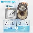 thumbnail image 6 of oshang Spin Mop and Bucket OG5 - Separates Dirty and Clean Water - Hand-Free Floor Cleaning Flat Mop - 3 Washable & Reusable Microfiber Mop Heads Included, 6 of 9